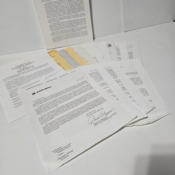 Eastern Air Lines inc 1986 Meeting Proxy Statement Prospectus Booklet Ephemera - Picture 2 of 10